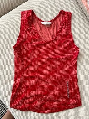 Salomon Red Polka Dot Performance Tank Top